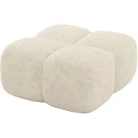 ALTDECOR POUF Miko-Puf 90x90x45 cm Creme Velours Modular Sitzhocker