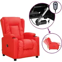 Prolenta Maison Exclusive - Relaxsessel Elektrisch Rot Kunstleder