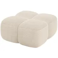ALTDECOR POUF Miko-Puf 90x90x45 cm Beige Cord Modular Sitzhocker