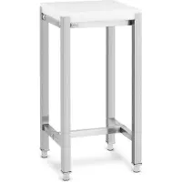 Helloshop26 Billot Boucherie 40 x 40 cm Arbeitshöhe 80 cm Edelstahl / Kunststoff (Polyethylen) 14_0004508