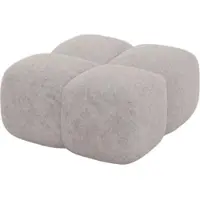 ALTDECOR POUF Miko-Puf 90x90x45 cm Hellgrau Velours Modular Sitzhocker