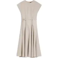 BOSS Meliertes Maxikleid aus Flanell mit Gürtel Grösse 40