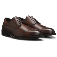 BOSS Derbys aus genarbtem Leder mit Zehenkappe Grösse 45.5