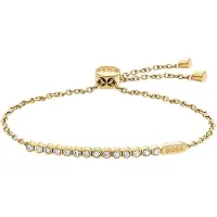 BOSS Kristallbesetztes Armband in hellem Gelbgold-Ton Grösse ONESI