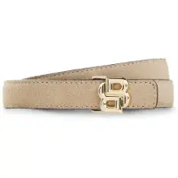 BOSS Wendegürtel "B Icon-G Sr20 sdp", Damen, Gr. 75, beige (light beige 271), Leder, mehrfarbig, Gürtel Wendegürtel, mit Monogrammschließe, italienisches Leder