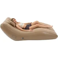 GreatDEshop2021 Aufblasbares Sofa mit Kissen 180*80*70cm Tragbares Bett mit elektrischer Luftpumpe Tragfähigkeit : 100kg