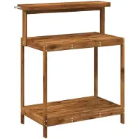 vidaXL Outdoor Umtopfbank 86,5 x 48,5 x 106 cm Massivholz Akazie Natur