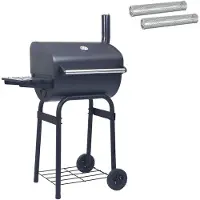 vidaXL Holzkohlegrill 75 x 48 x 120 cm Silber