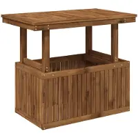 vidaXL Gartenkaffee Tisch aus massivem Akazienholz höhenverstellbar