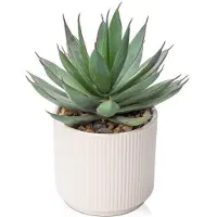 OEM Aloë Vera Kunstpflanze in Keramik-Topf, Nep Kalanchoe für Wohnbereich, Bad, Esszimmer, Schlafraum, 22cm