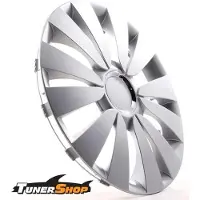 Tunershop 4 Radkappen Radzierblenden 16 Zoll Sky silber kompatibel mit Audi Daewoo Hyundai Lexus Nissan Seat Toyota