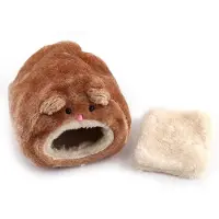 OEM Pluche Hamsterbett - Braun - Spielzeug für Kleine Tiere - Winterschlafplatz für Hamster und Cavia