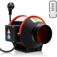 Peviasot Rohrventilator 150mm Bad-Lüfter mit Fernbedienung Lüfter Leise Wandlüfter Abluftventilator Bad-Ventilator