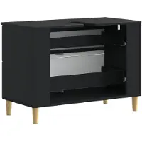 vidaXL Waschbeckenschrank DELFT Schwarz 82 x 41 x 59 cm Holzwerkstoff
