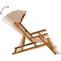 vidaXL Liegestuhl 4 stk. 3 Position Massives Eukalyptus Holz Taupe