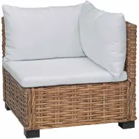 vidaXL Ecksofa mit Kissen GENDT Natürliches Rattan Natur
