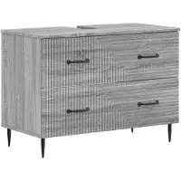 vidaXL Waschbeckenschrank HAARLEM Sonoma-Grau 82 x 41 x 58,5 cm