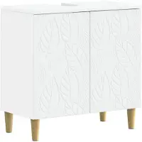 vidaXL Waschbeckenschrank DELFT Weiß 59,5 x 31,5 x 59 cm Holzwerkstoff