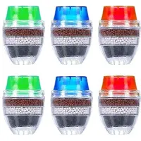 OEM Universal Wasserhahn mit 6 Filterpatronen - Wasserfilter - Schnelle Filtration - Verbesserte Wasserqualität - Für runde Wasserhähne geeignet