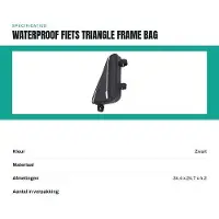 OEM Wasserfeste Fahrradtasche - 1,2L Fassungsvermögen - Polyester - Verstellbarer Gurt - Netzbeutel für Accessoires - Fahrradtasche