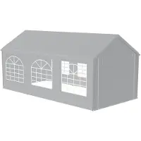 ACXIN 3MX6M Gris Multifunktionaler Gartenpavillon mit stabiler Stahlkonstruktion, wasserdichtes Dach, schnelle Montage für Gartenparty, Hochzeit