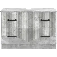 vidaXL Waschbeckenschrank HOORN Betongrau 82 x 41 x 56 cm