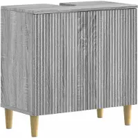 vidaXL Waschbeckenschrank ARNHEM Sonoma-Grau 59,5 x 31,5 x 59 cm