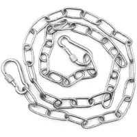 OEM Sicherheitskettenriegel 100 cm - Stahl - Widerstandsfähig - Karabinerhaken - Modernes Design - Hauseingangsschloss
