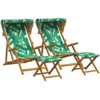 vidaXL Liegestuhl 4 pcs 3 Position Massives Eukalyptus Holz