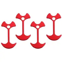 OEM Dailygoods – Zeltheringe aus Aluminiumlegierung – Langlebig und leicht – Perfekt zum Campen – Rot – 4 Stück – Ideal für Outdoor-Aktivitäten