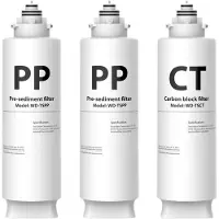 Waterdrop TSU Ersatzwasserfilter, 3er-Pack (2 x TSPP, 1 x TSCT), Ersatz für das TSU Wasserfiltersystem