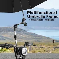 OEM Lichtgewicht Parapluklem mit verstelbarer Montage für Parasol, Kinderwagen, Rollstuhl und Fahrrad aus dauerhaftem Metall/ABS.