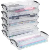 OEM Klassische Durchsichtige Stapelbare Kunststoff Potloden Etui