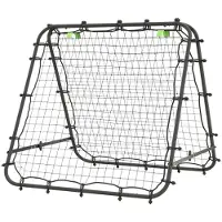 BellaFurn Faltbarer Fußball-Rebounder – Fußballtrainer | Farbe: Schwarz | Abmessungen: 95x100x90 cm