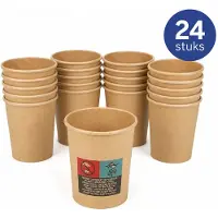 Spies Online Pappbecher 120 ml – 24 Stück – Kleine Kaffeebecher für Espresso, Verkostungen, Feiern und Veranstaltungen – Braun