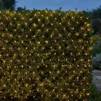 Spetebo LED Lichternetz 300 x 150 cm für Außen - warm weiß - Garten Deko Lichter Vorhang mit 320 LED