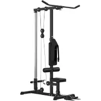 BellaFurn Kraftstation für zu Hause - Krafttraining | Farbe: Schwarz | Abmessungen: 108x140x197 cm