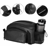 Rhein Beleuchtung 11L Fahrradtasche für Gepäckträger Hinten, 3-in-1 Gepäckträgertasche Wasserdicht mit Regenschutz, Reflektierende Fahrrad Gepäcktasche
