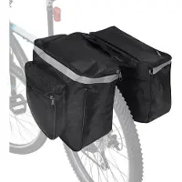 OEM Elektrische Fiets Tas 25L Wasserfest - Doppelte Fahrradtas - Opberglösung - Reflexstreifen - Stabilität beim Fahren - Gepäckträger Tas