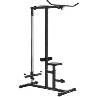 BellaFurn Kraftstation Seilstation - Kraftstation Pulley | Farbe: Schwarz | Abmessungen: 107x120x190 cm