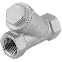 OEM Schwimmfilter aus Edelstahl - Filterpumpe - robust - 1/2 Zoll PT-Anschluss - 7x6x2,5 cm - für Wasser/Gas
