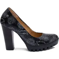 MACIEJKA Damen Pumps aus Naturleder Schwarz mit Blockabsatz Modell 2629W12001