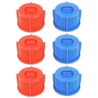 OEM Univerale Waschmaschinenfilter Set von 6 - Roter/Blauer Gaasfilter - Einfach zu Reinigen - Universal - Für Wäschemaschinen Zubehör
