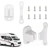 OEM Kampfahrzeug-Sicherheitsschloss - 2-teilig - für Caravans - für Camper - Kunststoff - weiß - 6 x 2 cm