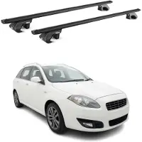Aurilis Dachträger Grundtäger für Fiat Croma 2005-2010 90kg Aluminium Schwarz