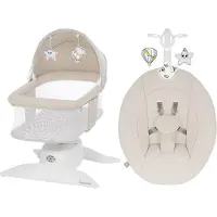 Lionelo Vivi Set Elektrische Babywippe mit Babywanne, Babyschaukel, Bluetooth, Bewegungssensor, Fernbedienung, 0-9 kg
