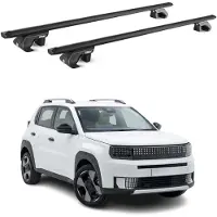 Aurilis Dachträger Grundtäger für Fiat Grande Panda 2025-2026 90kg Aluminium Schwarz