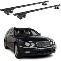 Aurilis Dachträger Grundtäger für Rover 75 Kombi 1998-2005 90kg Aluminium Schwarz