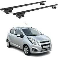Aurilis Dachträger Grundtäger für Chevrolet Spark M300 2010-2015 90kg Alu Schwarz