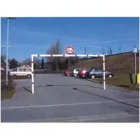 SCHAKE Höhenbegrenzer 70x70mm, feststehend, zum Einbetonieren, 2,00m Gesamtbreite: 4,00m, weiß / rot